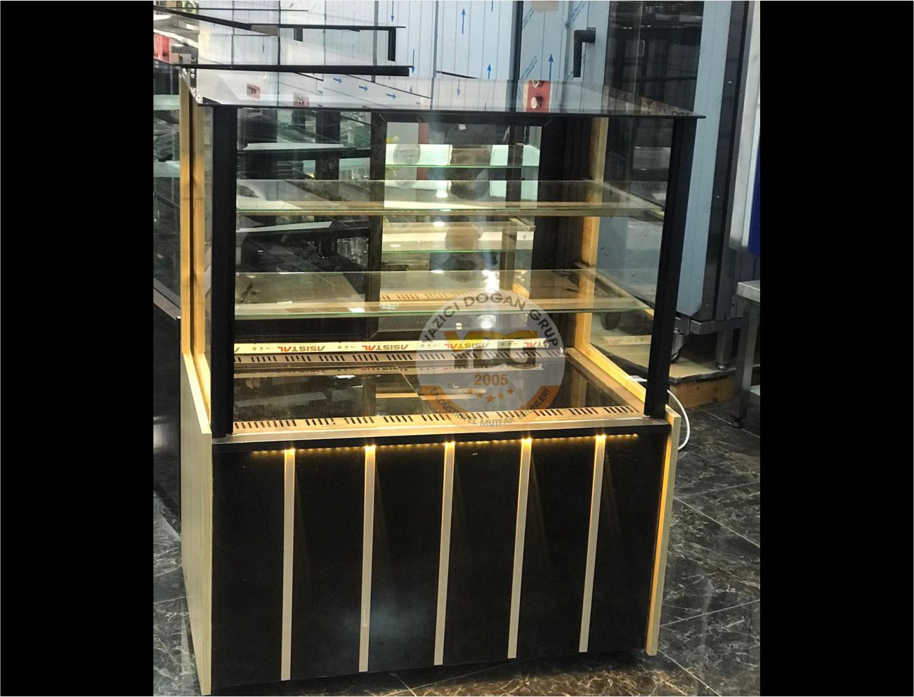 100 CM PASTA DOLABI - KAHVE ÇİZGİLİ
