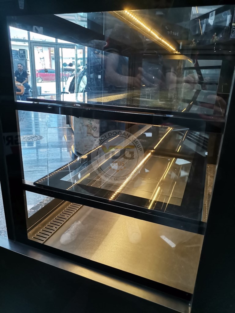 100 CM PASTA DOLABI - AHŞAP ÇİZGİLİ - Görsel 3