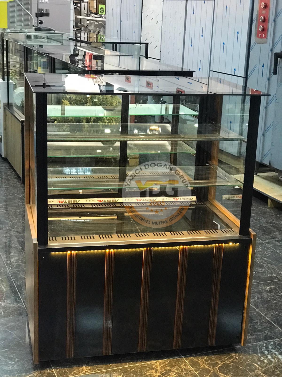 100 CM PASTA DOLABI - KAHVE ÇİZGİLİ - Görsel 3