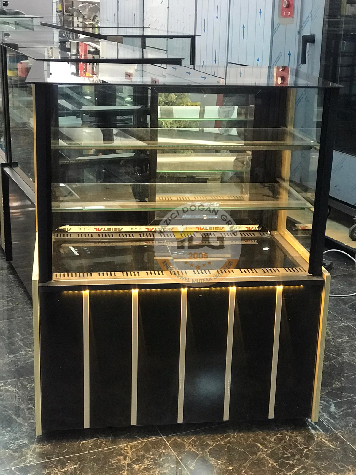 100 CM PASTA DOLABI - KAHVE ÇİZGİLİ - Görsel 4