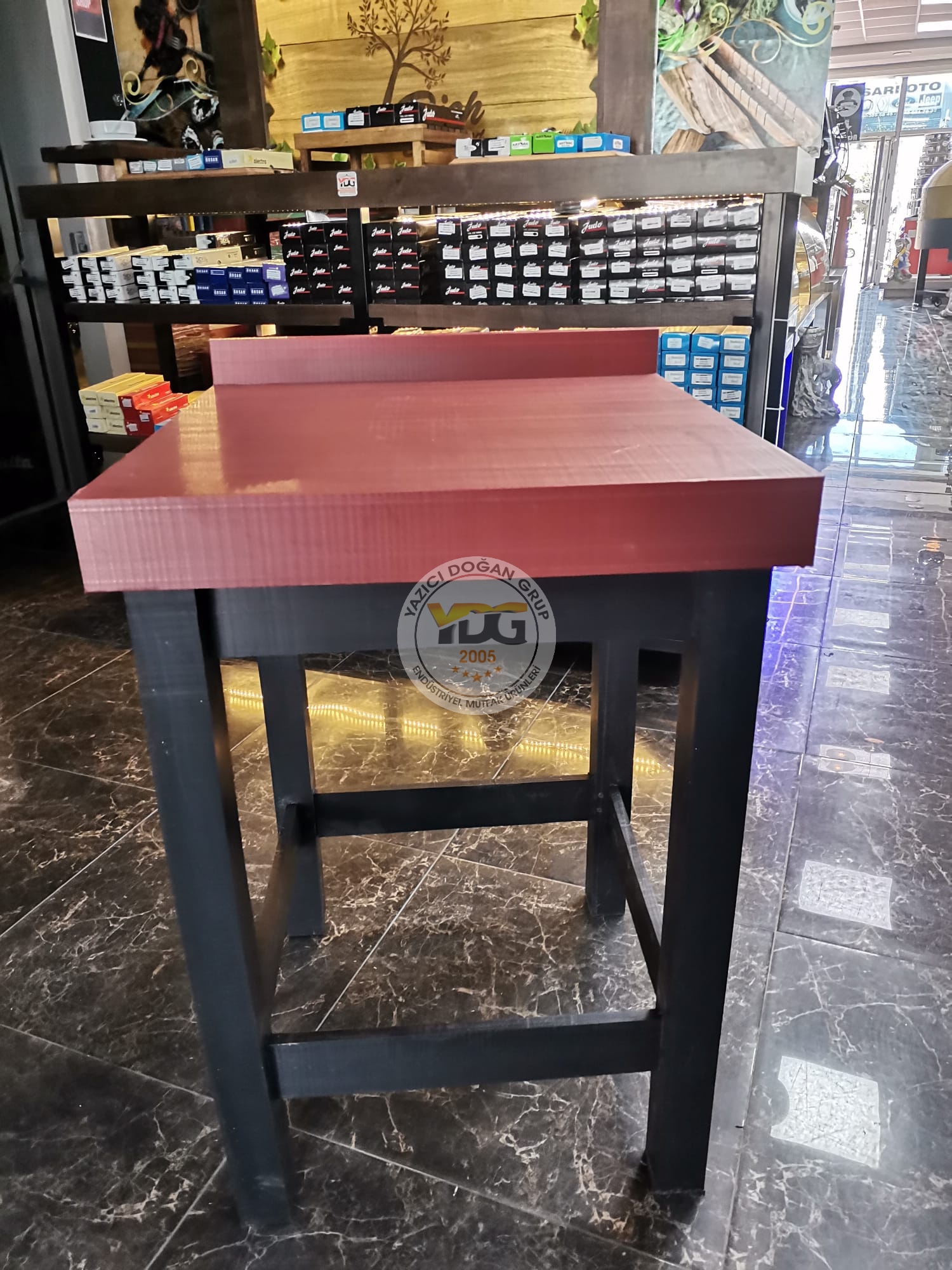 POLYEMİT TEZGAH 60*60*85 CM-ET DOĞRAMA-ET KÜTÜĞÜ - Görsel 5